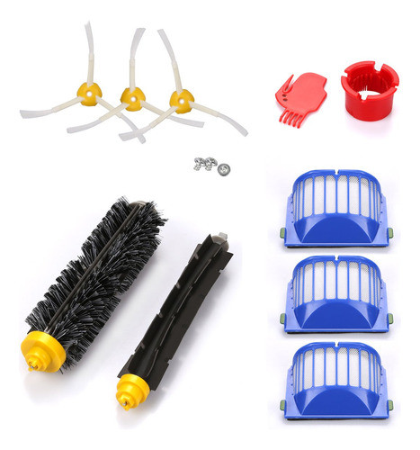 Kit De Cepillo Lateral + Filtros Aerovac Para Irobot Roomba 0