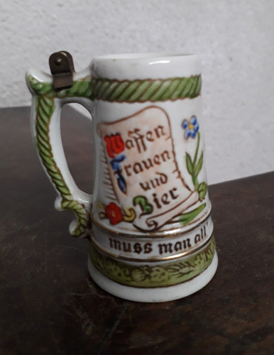 Jarra Miniatura Cerveza Ceramarte Brasil S/tapa 6x4 Porcelan 1