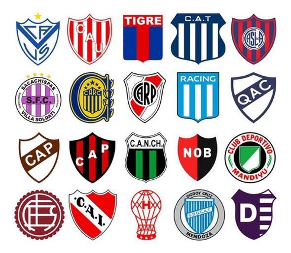 Pack De 40 Escudos De Futbol De Argentina En Vectores 1