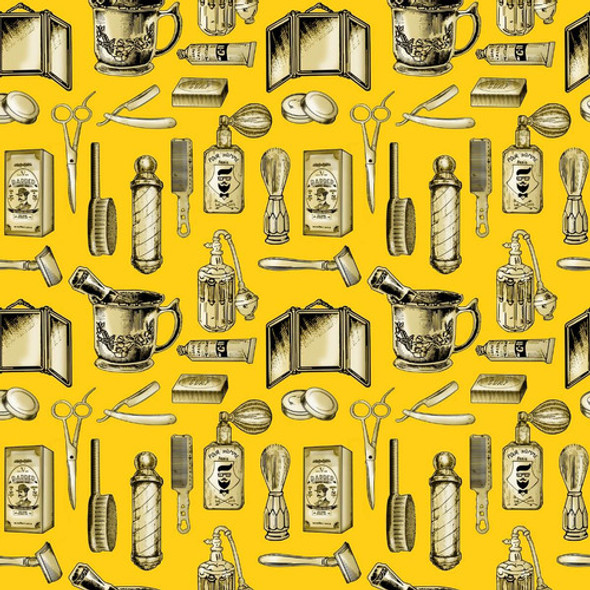 Capa De Corte Barbero Golden Tools Yellow Barberia Peluqueri 1