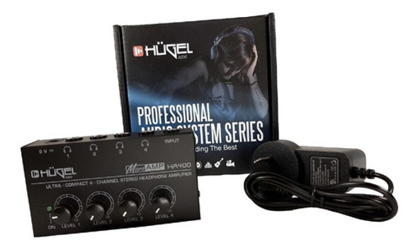 Amplificador De Auriculares 4 Salidas Hugel Ha400 0 Amplificador De Auriculares 4 Salidas Hugel Ha400 0
