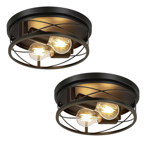 Violoemi Farmhouse Lights Lámpara De Techo Industrial De Paq 0