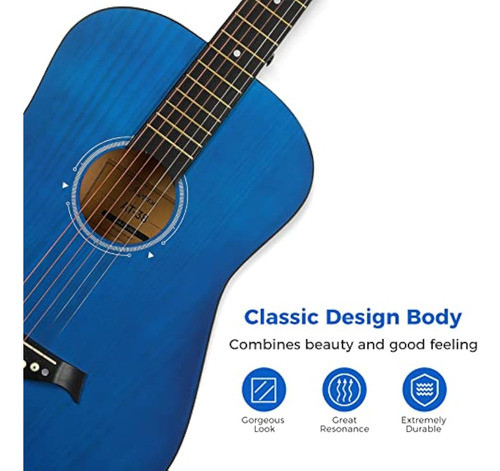 Asmuse Kit De Guitarra Acústica De 38 Pulgadas, 1