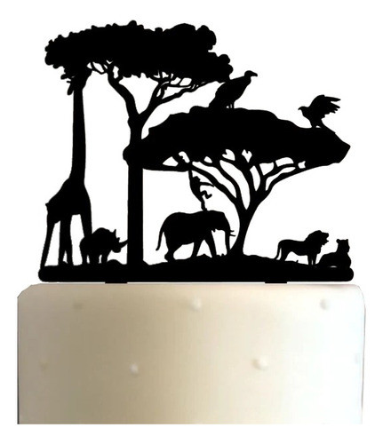 Cake Topper Adorno Torta - Animales Zafari Africa 0