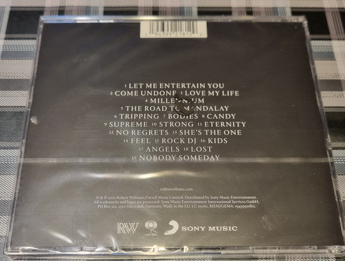 Robbie Williams - Xxv  - Cd Europeo Nuevo Sellado  2022 1