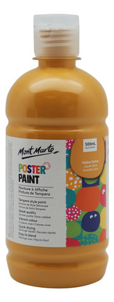 Tempera Secado Rapido Mate X500ml Color Amarillo Ocre 0