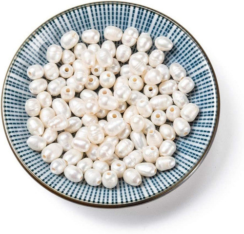 Beadthoven 100 Perlas Ovaladas Naturales De Agua Dulce De 1