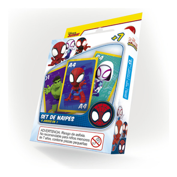 Set De Naipes 4 Juegos En 1 Spidey Disney Universo Binario 0