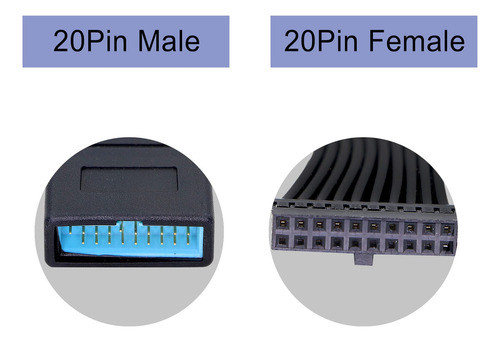 Gintooyun Cable De Extensin Usb 3.0 De 1 Pie, Usb 3.0 De 19/ 1