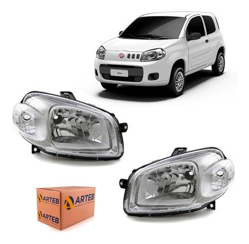 Juego Optica Delantera Fiat Uno 2012/2014 #04 0