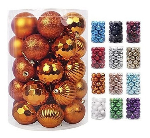 Bolas Para Arbol De Navidad  6cm  X 30u Bronce 0