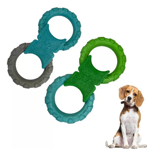Setx2 Mordillos Aros De Goma Termoplastica Jalador Mascotas 0