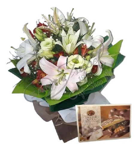 Ramo De Flores Y Bombones A Domicilio Regalos Para Mujeres 0