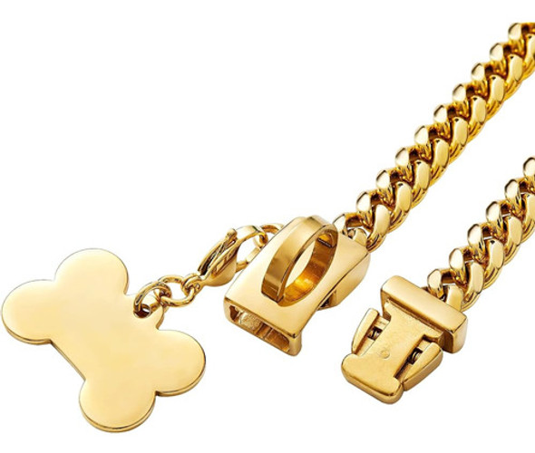 Collar De Perro Con Hebilla De Acero Inoxidable, Collar De J 1