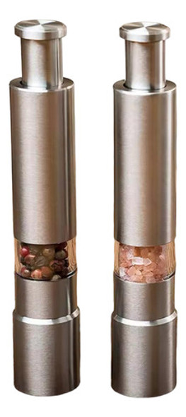 Set 2 Molinillos Salero Y Pimentero Acero Inox 15cm 0