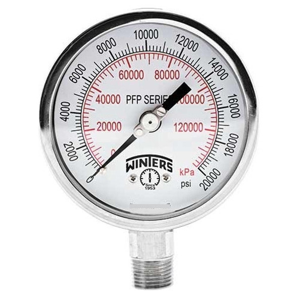 Manómetro Winters. 4 , 1/2  Npt. 0-4 Kg/cm2/psi. 0