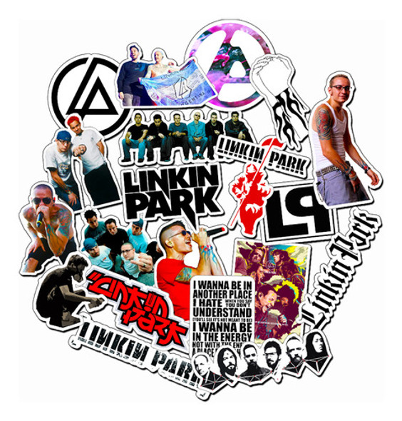 Stickers Calcos Vinilo Linkin Park X20 Apto Agua Termo Auto 0 Stickers Calcos Vinilo Linkin Park X20 Apto Agua Termo Auto 0