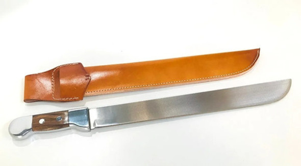 Facão 22 Polega(68,5cm) Cabo Madeira Bianchi Inox Com Bainha 0