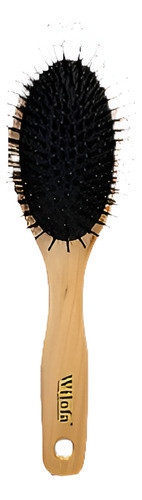 Wilofa Grande Madera Pelo Peine Cepillo Spa Masaje Cepillo X 0