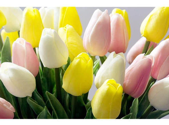 Tulipanes Artificiales 30 Piezas Real Touch Latex Flores Fal 1