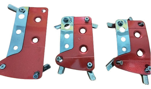 Pedalera 3 Piezas Tunning. Metal Color Rojo. Oferta. 0