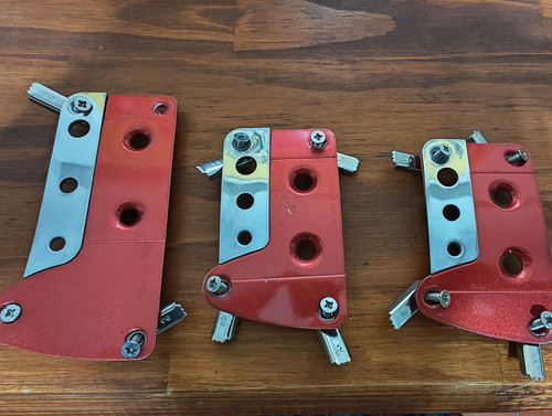 Pedalera 3 Piezas Tunning. Metal Color Rojo. Oferta. 1