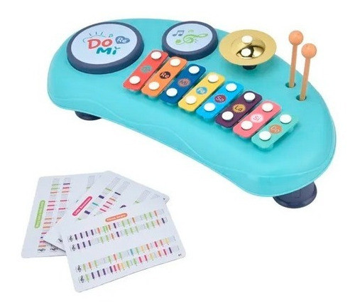 Piano Xilofón Tambor Infantil Jem 8 Tonos Y Campana 0