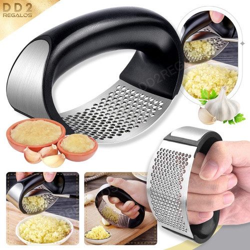 Prensa Picador Cortador Ajo Acero Inoxidable Mango Multiuso 1