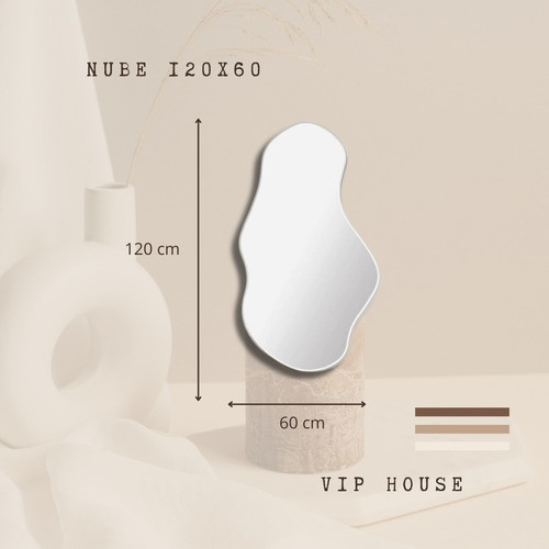 Espejo Nube 120x60 Cm Decorativo Pared Grande Geometrico 1