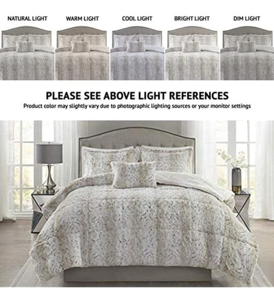 Edredón De Felpa Suave Madison Park Zuri Diseño De Rayas De 1