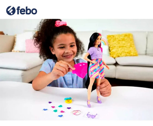 Muñeca Barbie Mattel Totally Hair Peine Rosa Totally Hair 1