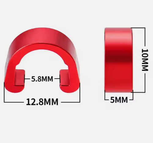 Clip De Aluminio Guía Para Cable Ducto Bicicleta X6 Unidades 1