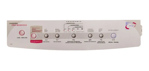 Adesivo D Painel Lavadora Bwt08a Tira Manchas Advantech Wash 0