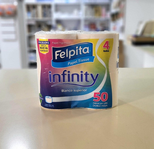 Papel Higienico Felpita Infinity D/hoja 4x50 Pack X10paq 1
