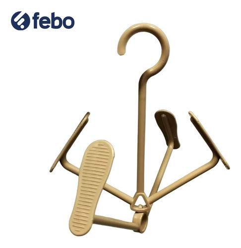 Percha Organizadora De Zapatos Hogar Color Beige Febo 1
