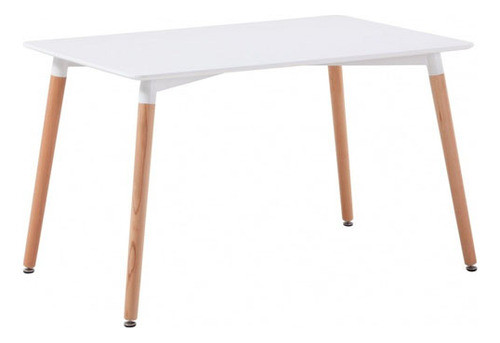 Mesa Blanca Rectangular 80x80cm - 6 Pagos S/rec 0