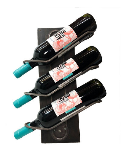 Vinoteca Bodega  De Pared Vinos Colgante 3 Botellas 0