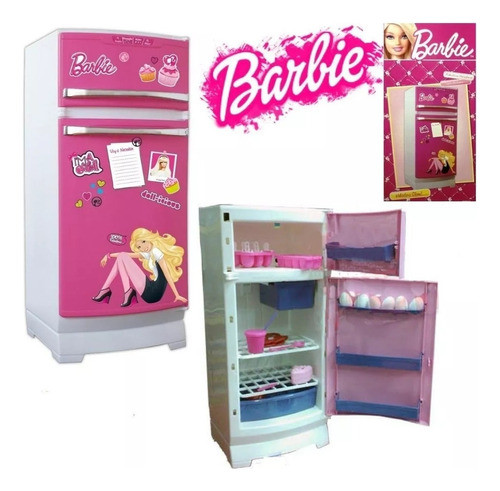 Heladera + Lavarropas + Microondas Barbie Miniplay 1