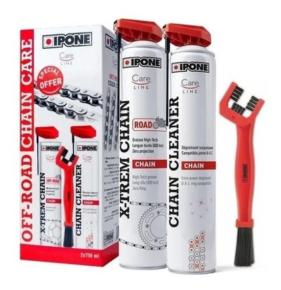 Kit Ipone Chain Off Road Lubricante Desengrasante Bagattini 0