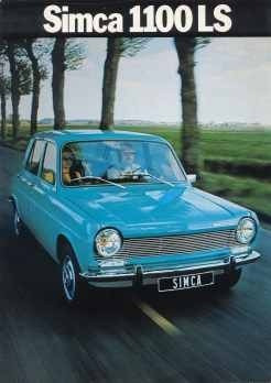 Simca 1100 Ls - Autos Clásicos - Lámina 45x30 Cm 0