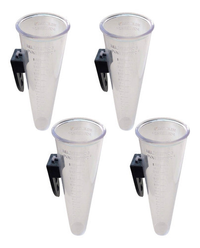 4 Pluviometro Plástico Medida Chuva 150mm Removível Promoção 0