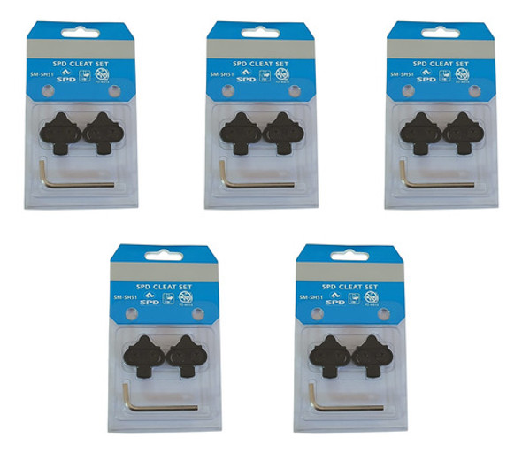 Kit 5 Tacos Taquinhos Sapatilha Pedal Clip Bike Mtb Sm-sh51 0