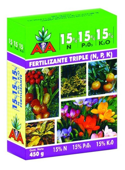 Fertilizante Triple 15. Caja 450 Grs. 0