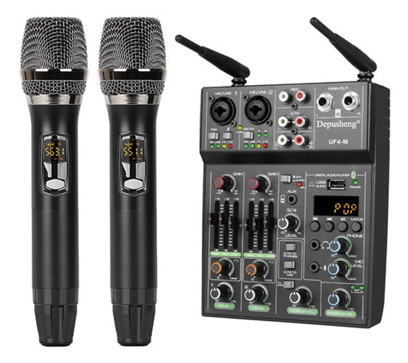 Depusheng Uf4-m - Tablero Mezclador De Sonido De Audio Para 0