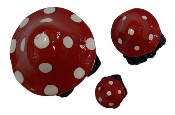 Enfeite Decoração Ornamento P/aquario Kit Cogumelos + Brinde 1