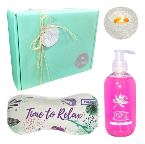 Set Gift Spa Caja Regalo Box Rosas Kit Aroma Zen N49 Relax 0