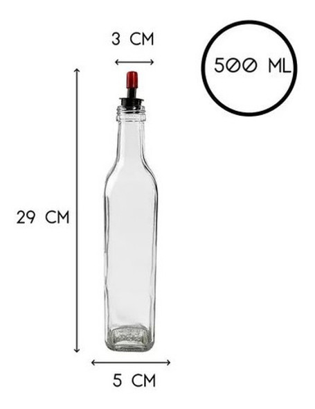 12 Botellas De 500 Cc Para Aceite Y Vinagre Vidrio Con Pico 1 12 Botellas De 500 Cc Para Aceite Y Vinagre Vidrio Con Pico 1