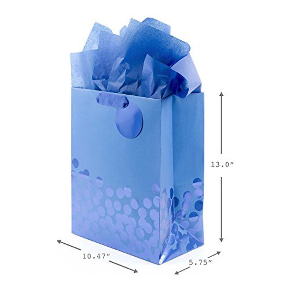 Bolsa De Regalo Grande Distintivo Con Puntos Azules De Papel 1 Bolsa De Regalo Grande Distintivo Con Puntos Azules De Papel 1