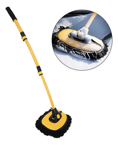 Cepillo Para Lavado De Auto Microfibra Mango Largo Flexible 0