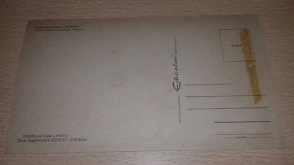 Antigua Postal Santiago Del Estero Cristo En Parque Aguirre 1